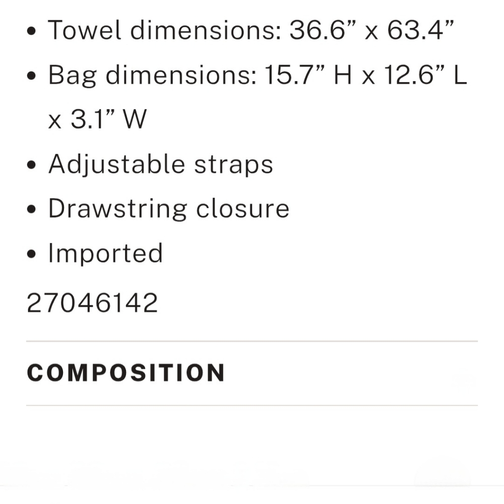 Victorias Secret Packable beach towel - Picture 4 of 5